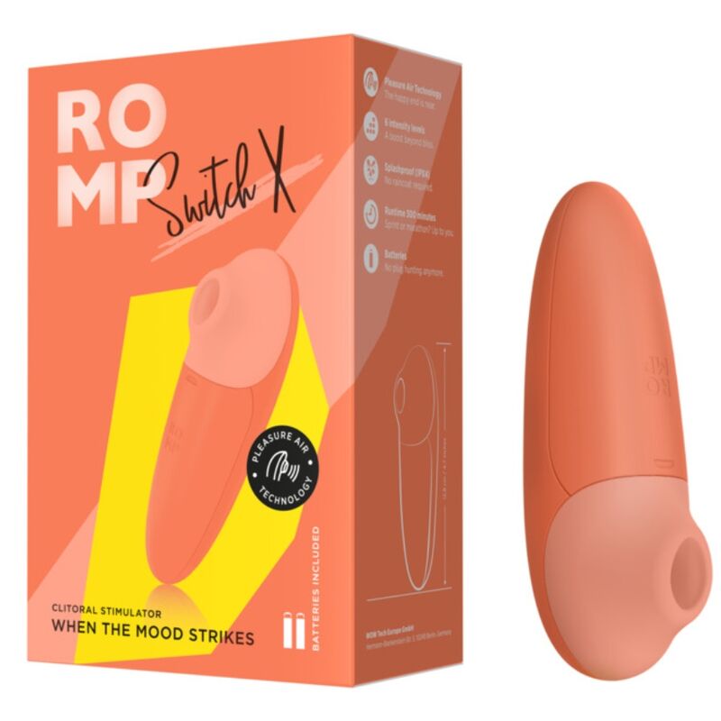 ROMP Switch X – Klitoris-Stimulator, 6 Stufen, Orange
