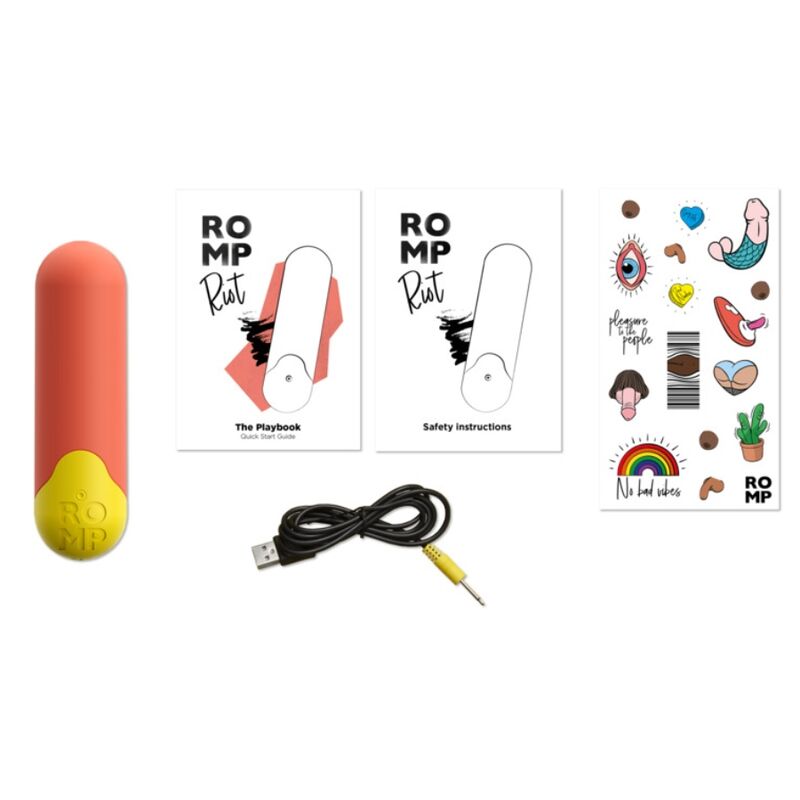 ROMP – RIOT MULTIFUNCTION VIBRATING BULLET ORANGE + YELLOW