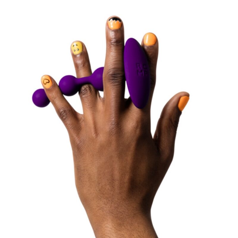 ROMP – AMP PERLES ANALES EN SILICONE FLEXIBLE VIOLETTES 12,5 CM