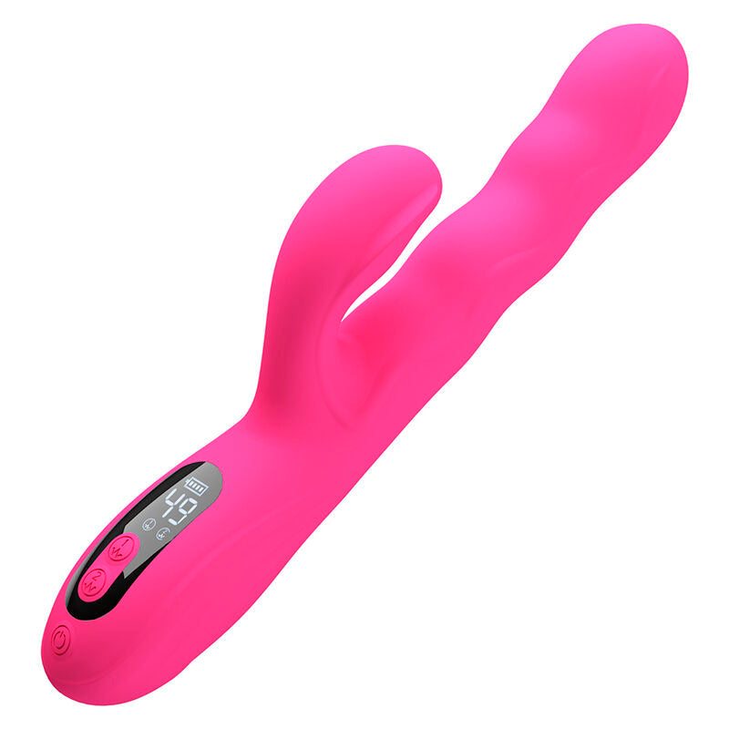 PRETTY LOVE – WINTERS MULTIFUNCTION RABBIT VIBRATOR WITH LED DISPLAY PINK