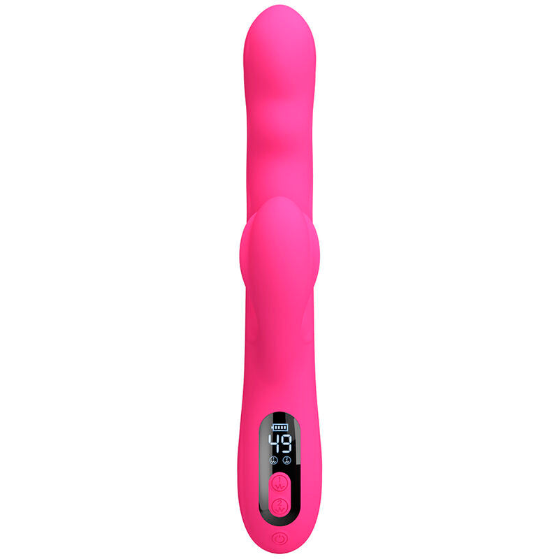 PRETTY LOVE – WINTERS MULTIFUNCTION RABBIT VIBRATOR WITH LED DISPLAY PINK