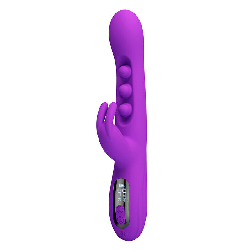 PRETTY LOVE – VIBRATEUR LAPIN SABIEN AVEC STIMULATION PAR TAPOTEMENTS ET LED VIOLETTE