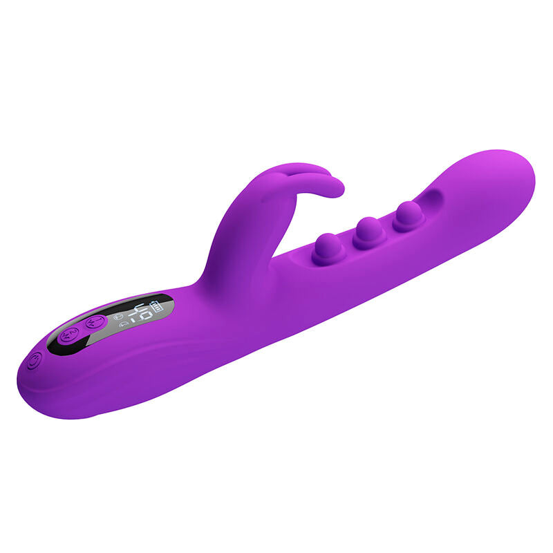 PRETTY LOVE – VIBRATEUR LAPIN SABIEN AVEC STIMULATION PAR TAPOTEMENTS ET LED VIOLETTE