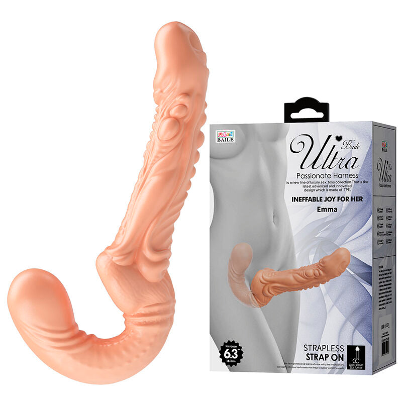 BAILE – EMMA STRAP-ON TEXTURÉ À DOUBLE PÉNÉTRATION