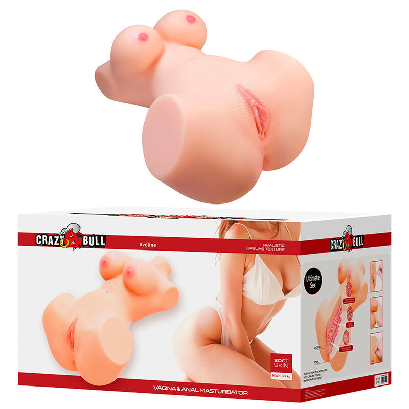 CRAZY BULL – ANNIE XXL MASTURBATEUR VAGINAL ET ANAL AVEC PEAU DE SEINS