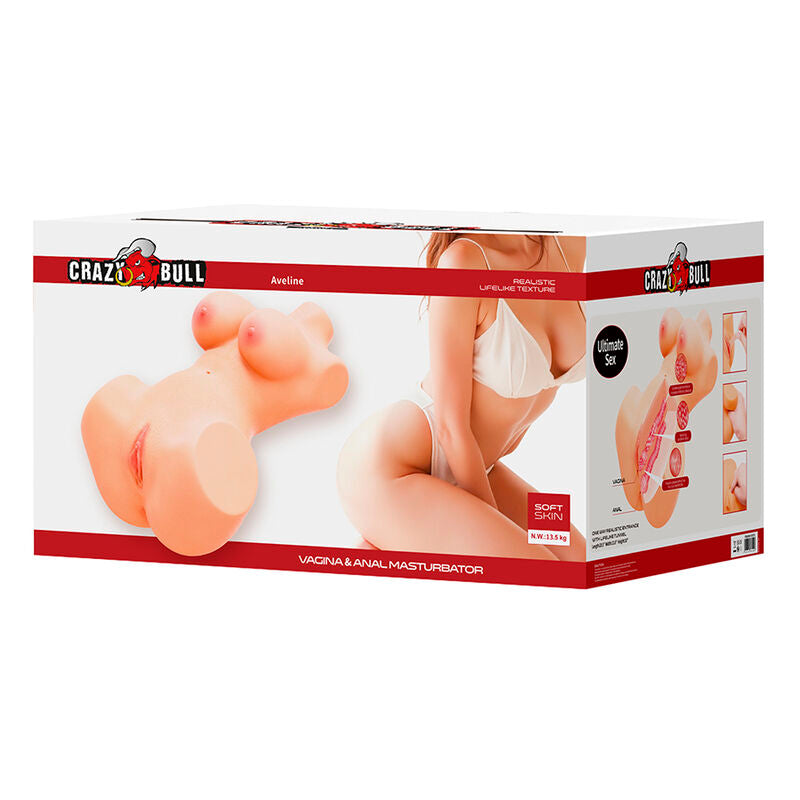 CRAZY BULL – ANNIE XXL MASTURBATEUR VAGINAL ET ANAL AVEC PEAU DE SEINS