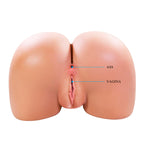 CRAZY BULL – Julia XXL Doppel-Vibrationsmasturbator mit Vagina und Anus, Fleischfarben