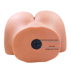 CRAZY BULL – Julia XXL Doppel-Vibrationsmasturbator mit Vagina und Anus, Fleischfarben