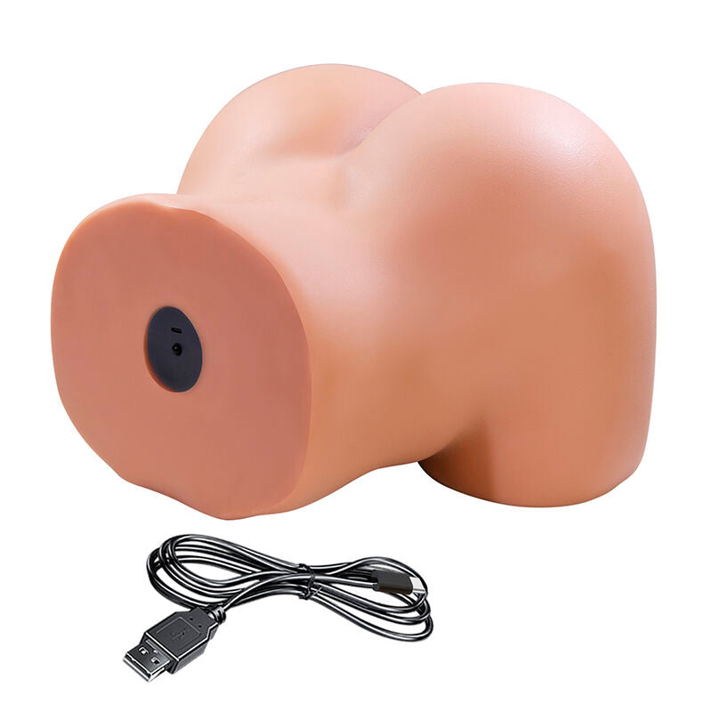 CRAZY BULL – Julia XXL Doppel-Vibrationsmasturbator mit Vagina und Anus, Fleischfarben