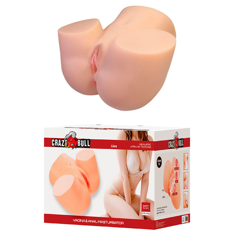 CRAZY BULL Liora XXL – Doppelter Vaginal- und Analvibrationsmasturbator