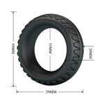 CRAZY BULL – MERRITT TEXTURED SILICONE COCK RING BLACK