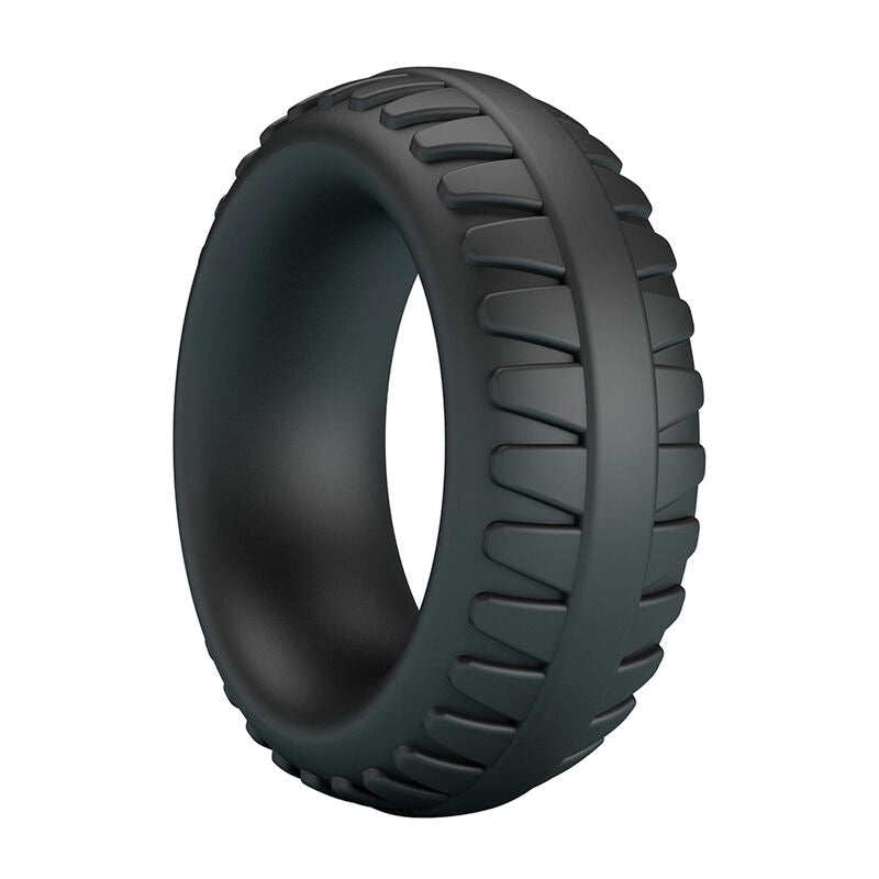 CRAZY BULL – MERRITT TEXTURED SILICONE COCK RING BLACK