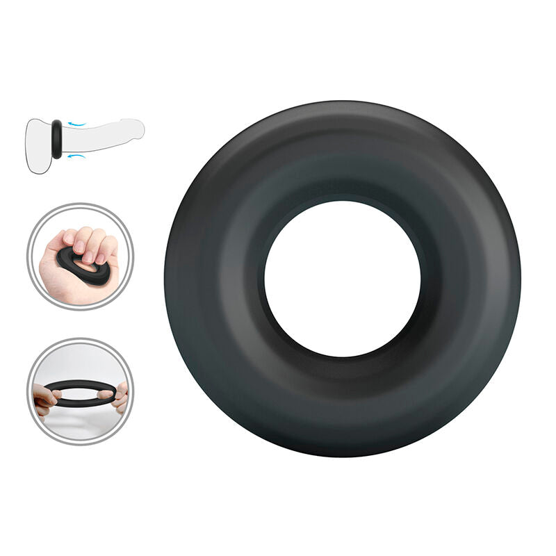 CRAZY BULL – URBAN SUPER SOFT SILICONE COCK RING BLACK