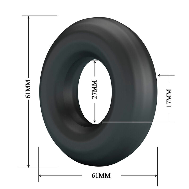 CRAZY BULL – URBAN SUPER SOFT SILICONE COCK RING BLACK