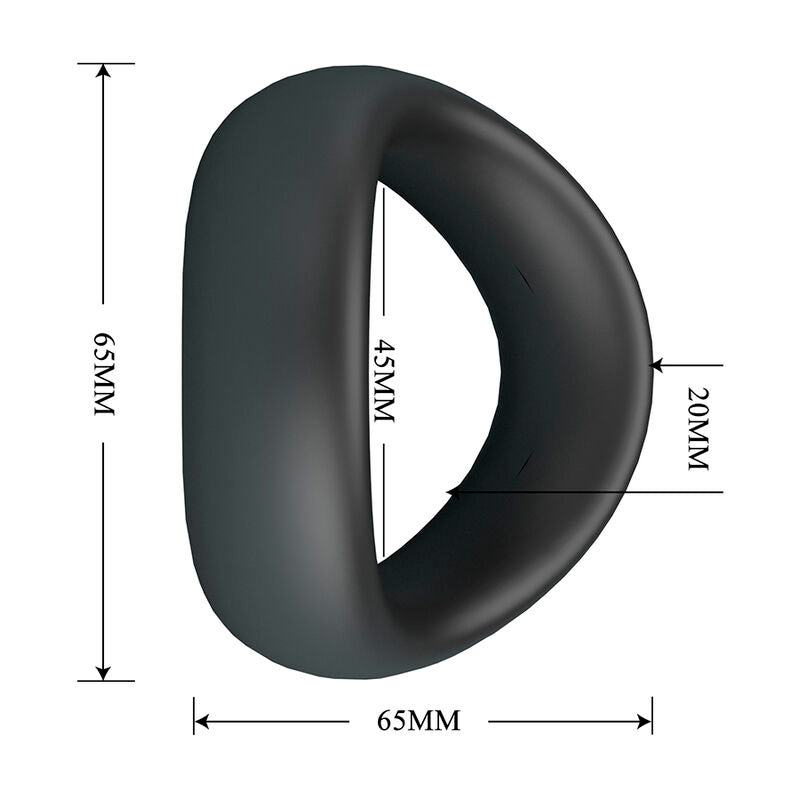 CRAZY BULL – VALEN ANNEAU PÉNAL ERGONOMIQUE EN SILICONE NOIR
