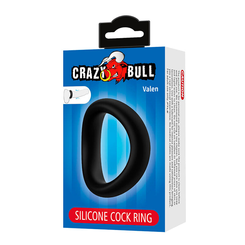 CRAZY BULL – VALEN ANNEAU PÉNAL ERGONOMIQUE EN SILICONE NOIR
