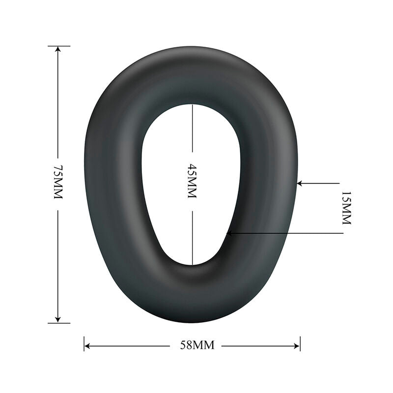 CRAZY BULL – VESPER ANELLO PER PENE IN SILICONE SUPER MORBIDO NERO