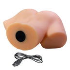 CRAZY BULL – Vivian Doppel-Vibrationsmasturbator mit Vagina und Anus, Fleischfarben