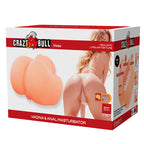 CRAZY BULL – Vivian Doppel-Vibrationsmasturbator mit Vagina und Anus, Fleischfarben
