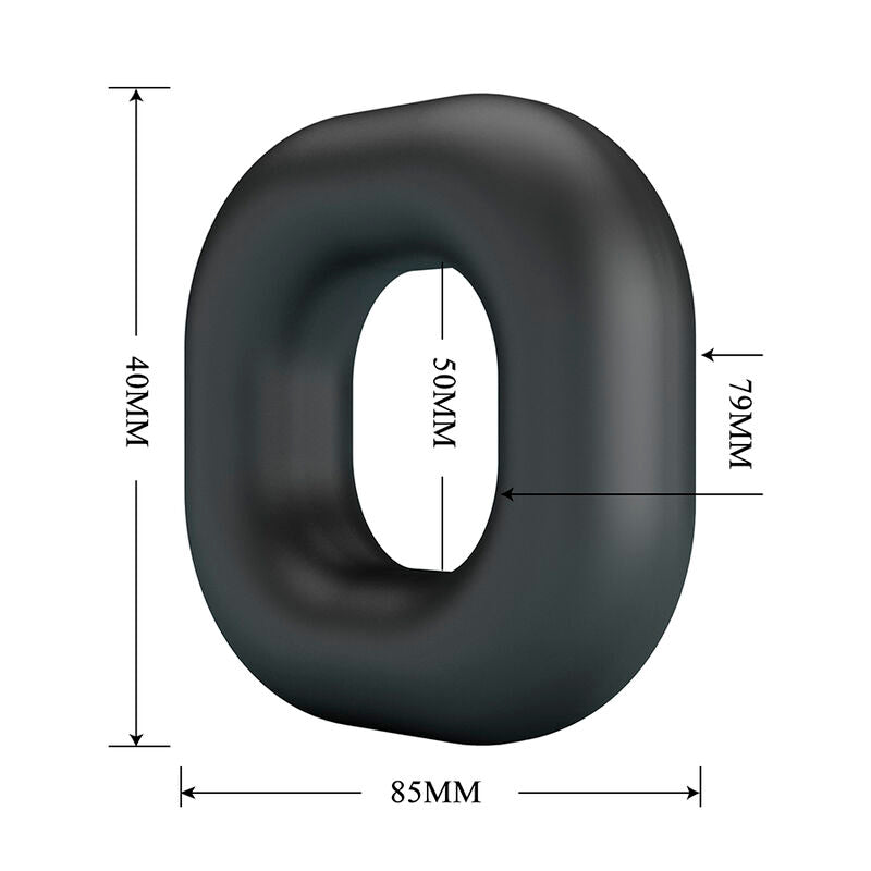 CRAZY BULL – ANELLO PER PENE WALDEN IN SILICONE SUPER MORBIDO NERO