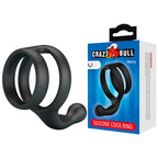 CRAZY BULL – YANCY DOPPIO ANELLO PER PENE E TESTICOLI NERO