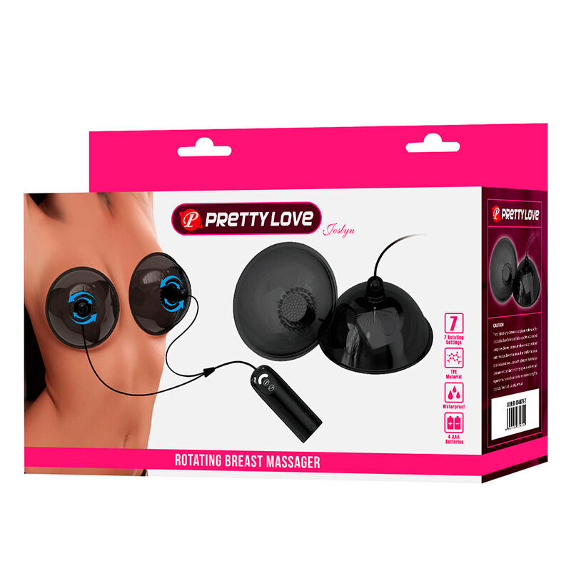 PRETTY LOVE – ROTATING NIPPLE SUCTION STIMULATOR BLACK