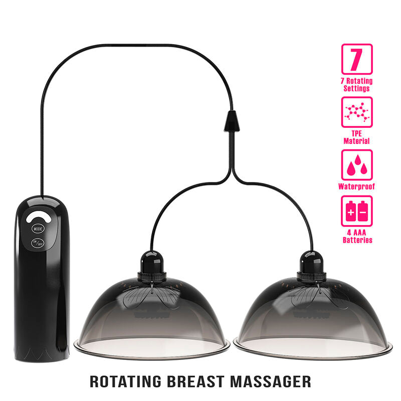 PRETTY LOVE – ROTATING NIPPLE SUCTION STIMULATOR BLACK
