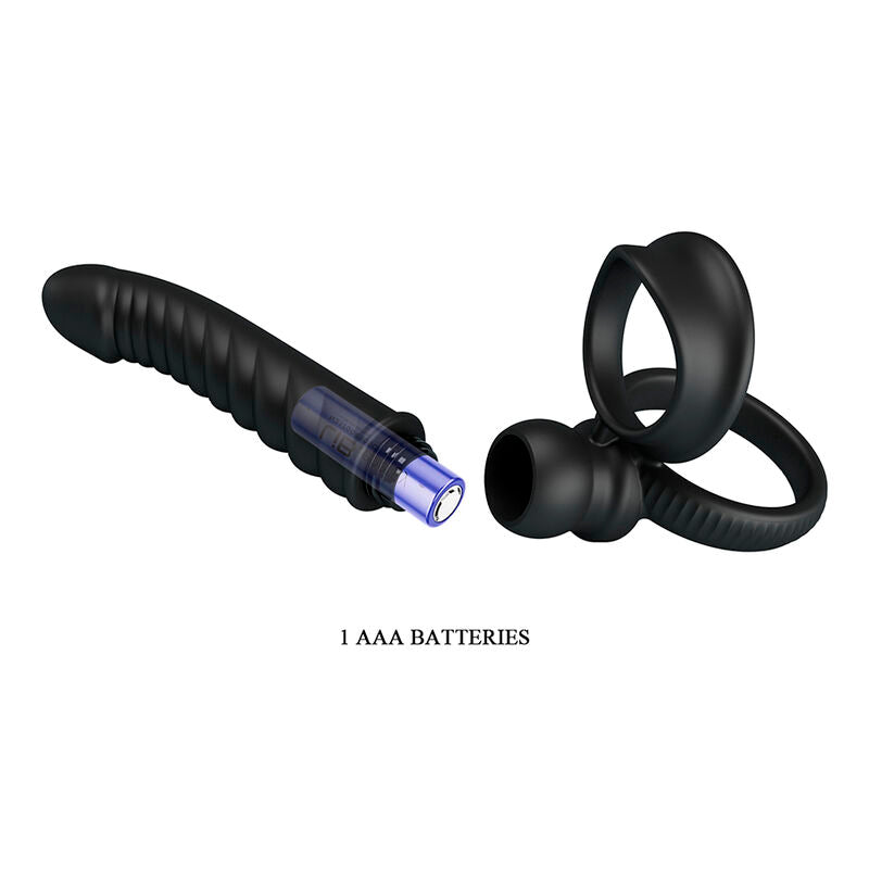 PRETTY LOVE – VIBRATEUR ANAL MERRITT AVEC ANNEAU ET VIBRATION NOIR