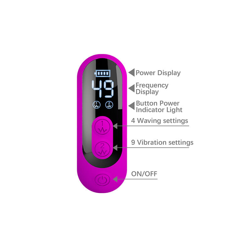Pretty Love Yalanda – Rabbit-Vibrator mit LED-Anzeige, 9 Modi, Lila