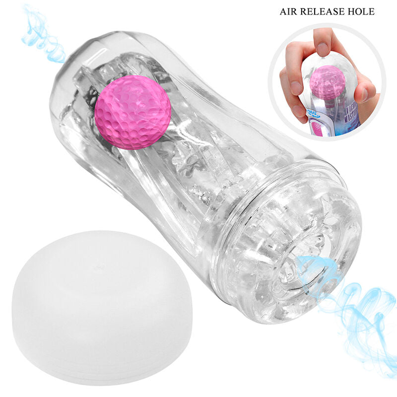 PRETTY LOVE – 360° strukturierter Masturbationsbecher, transparent