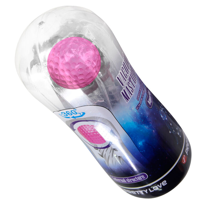PRETTY LOVE – 360° strukturierter Masturbationsbecher, transparent