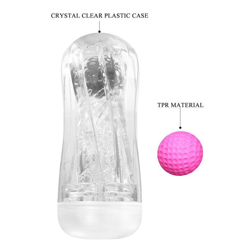 PRETTY LOVE – 360° strukturierter Masturbationsbecher, transparent