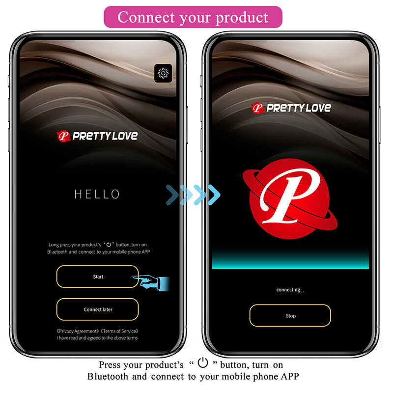 PRETTY LOVE – VIBRATEUR ŒUF À PROFONDEUR KLAY CONTRÔLÉ PAR APPLICATION VIOLET