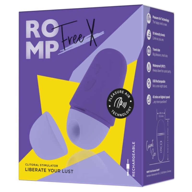 ROMP Free – Klitoris-Stimulator mit Deckel, 10 Stufen, Lila