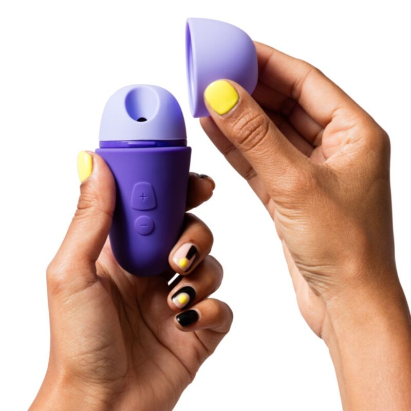ROMP – STIMULATEUR CLITORIAL GRATUIT AVEC COUVERCLE, 10 NIVEAUX, RECHARGEABLE, VIOLET