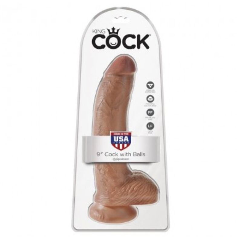 KING COCK – GODEMICHET RÉALISTE AVEC TESTICULES 22,8 CM