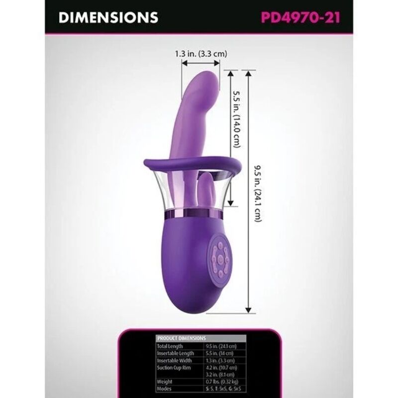 FANTASY FOR HER – ULTIMATE PLEASURE PRO PLUS RABBIT VIBRATOR PURPLE 20.3 CM
