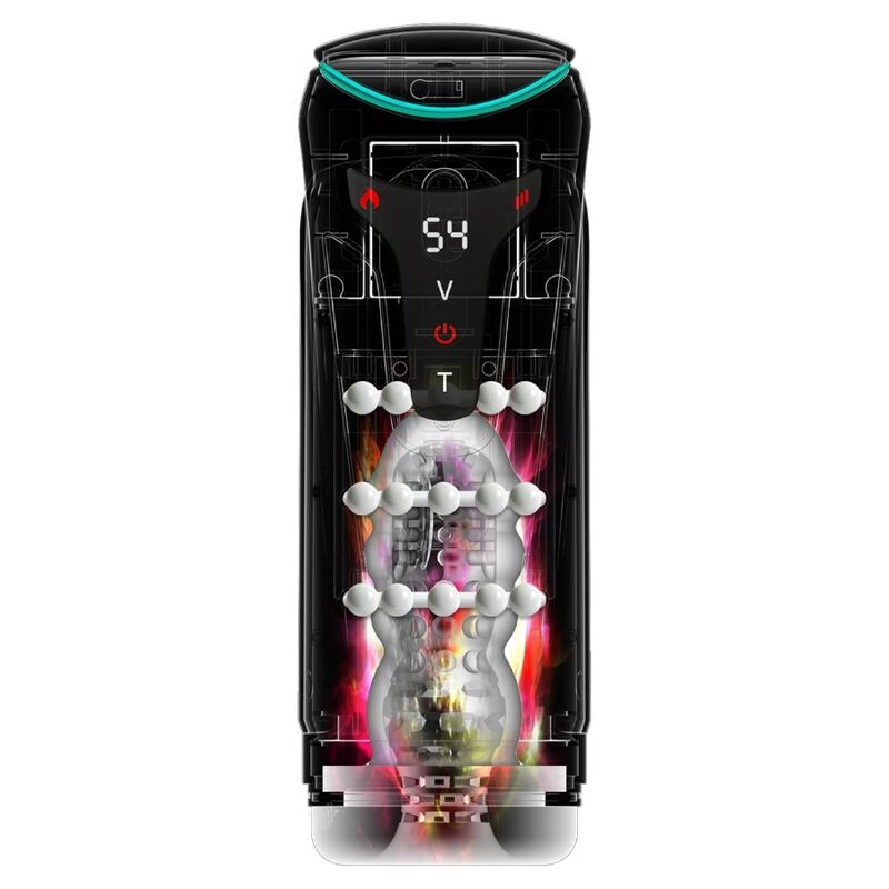 PDX ELITE – MOTO-BATOR PRO MASTURBATORE AUTOMATICO VIBRANTE E RISCALDANTE CON PROTEZIONE, 26,5 CM