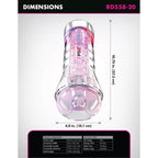 PDX ELITE – VIEWTUBE XXL LED TRANSPARENT STROKER 27,3 CM