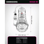 PDX Elite Viewtube Vac XXL – Transparenter Stroker mit Saugpumpe, 27,3 cm