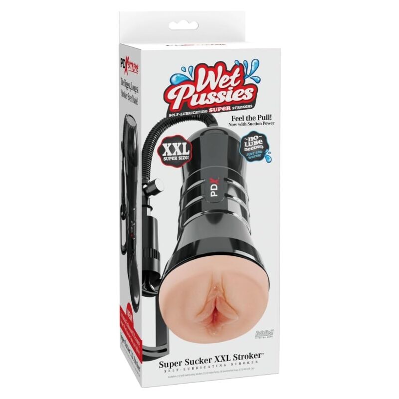 PDX Extreme Wet Pussies Super Sucker – XXL-Vagina-Stroker mit Saugfunktion, 27,3 cm