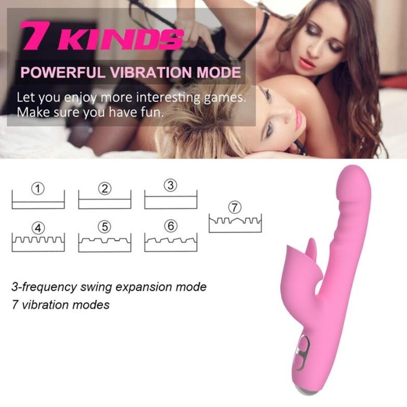 NALONE – T-MAY RABBIT VIBRATOR WITH PUSH AND OSCILLATING MOTION