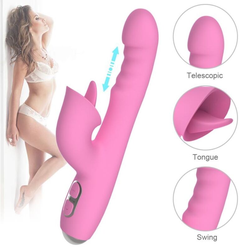 NALONE – T-MAY RABBIT VIBRATOR WITH PUSH AND OSCILLATING MOTION