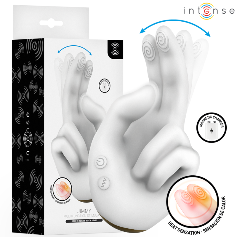 INTENSE – JIMMY HAND-SHAPED MULTIFUNCTION STIMULATOR WITH VIBRATION AND HEAT