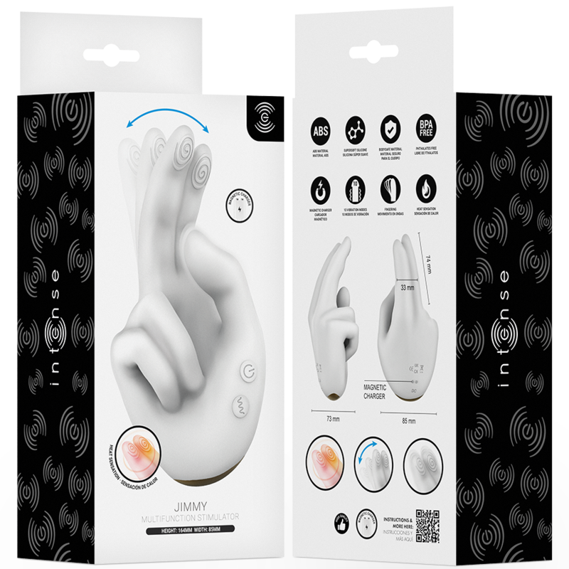 INTENSE – JIMMY HAND-SHAPED MULTIFUNCTION STIMULATOR WITH VIBRATION AND HEAT
