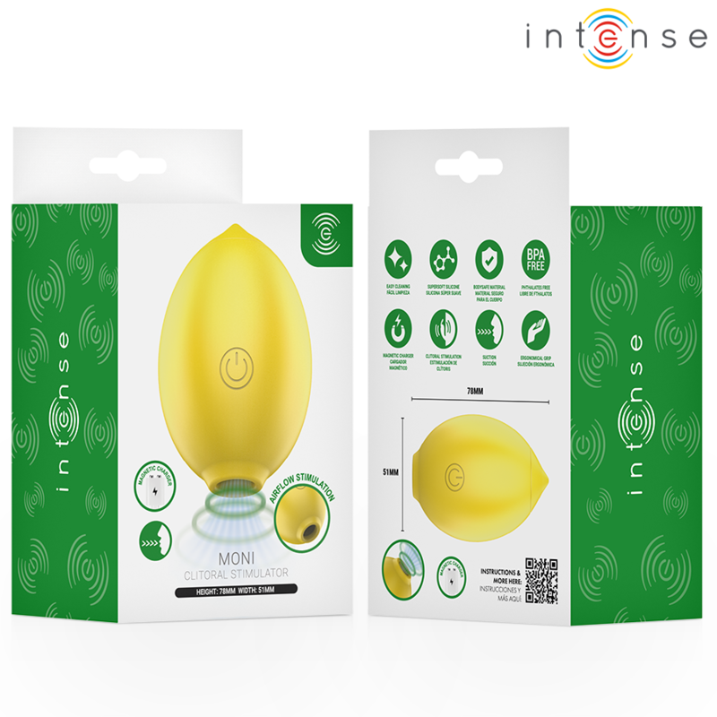 INTENSE – MONI STIMOLATORE CLITORIDE A SUZIONE LEMON