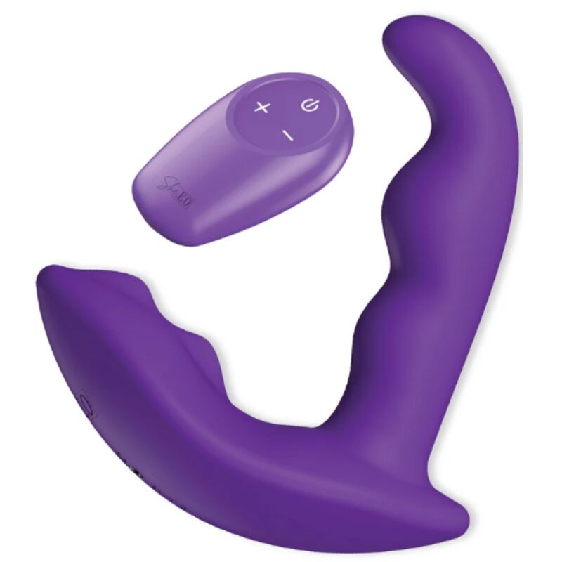 SHE.E.O – ROTATING VIBRATING ANAL STIMULATOR WITH REMOTE CONTROL – PURPLE