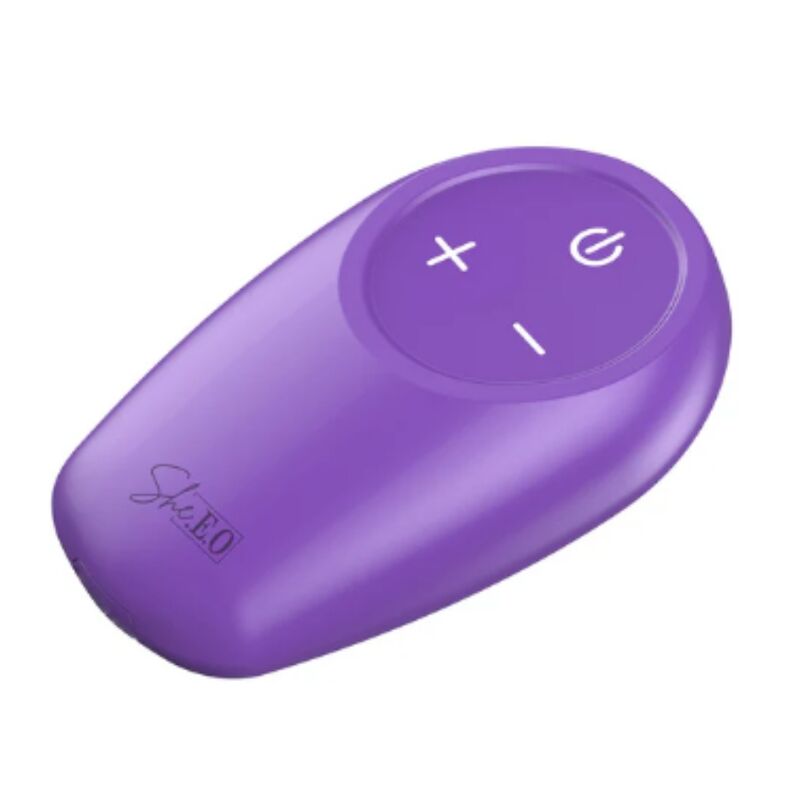 SHE.E.O – STIMULATEUR ANAL VIBRANT ROTATIF AVEC TÉLÉCOMMANDE VIOLET