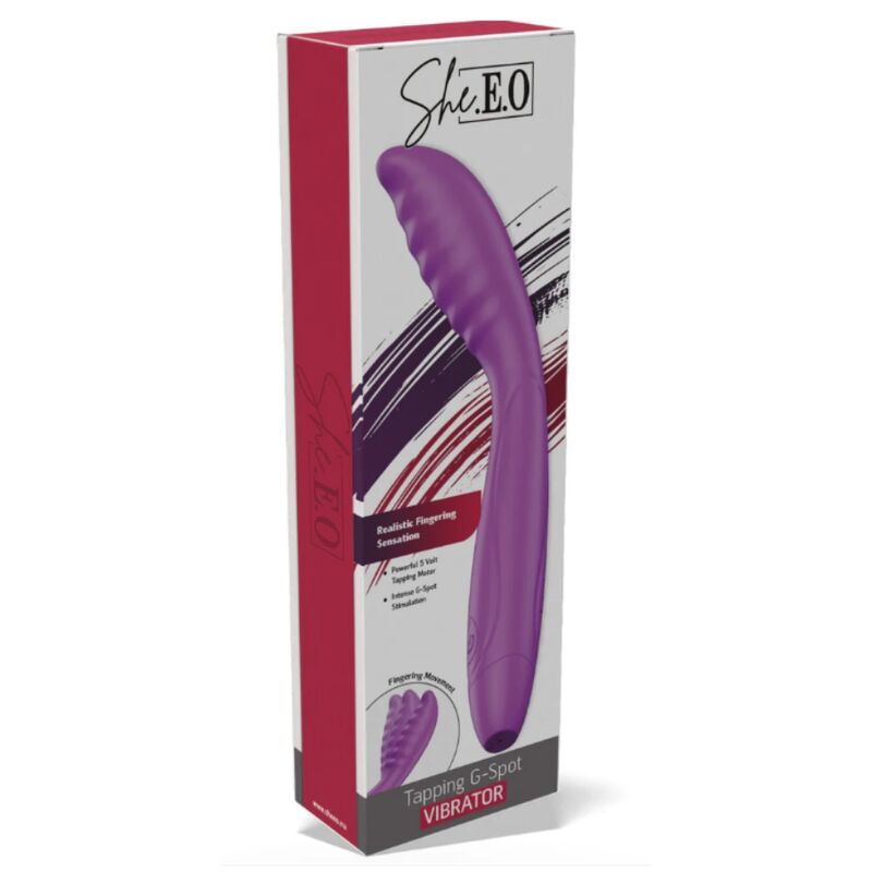 SHE.E.O – VIBRATEUR VIOLETTE À TAPOTEMENTS DU POINT G