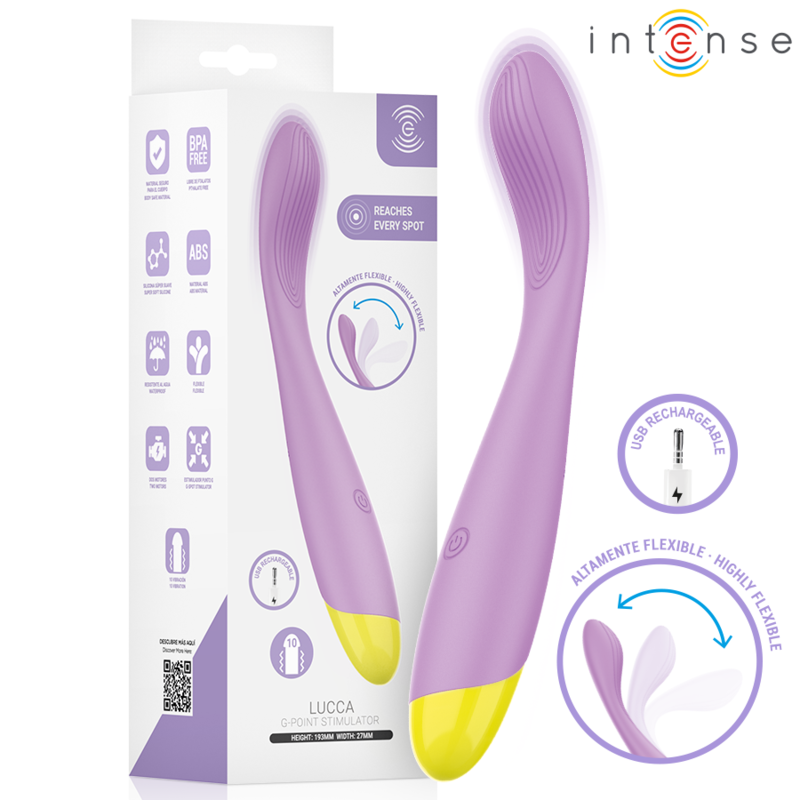 INTENSE – LUCCA STIMULATEUR DE POINT G FLEXIBLE RECHARGEABLE PAR USB